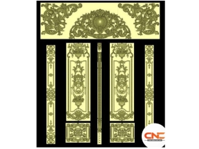 Cửa chính cnc thiết kế file jdp tuyệt đẹp