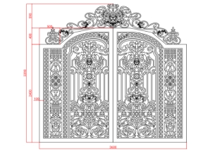 Cửa sắt cnc mẫu họa tiết đẹp model dxf