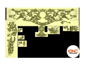 Cửa võng tứ linh cnc thiết kế jdp