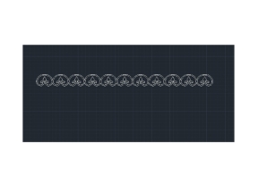 Diềm mái kính cnc dxf hoa văn đơn giản