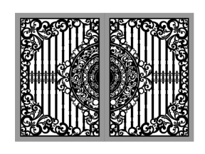 Download cổng 2 cánh cnc dxf file mới