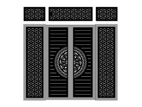 Download file Cổng 4 cánh cnc dxf mới