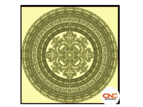 Download file Mâm trần lá tây tân cổ điển cnc