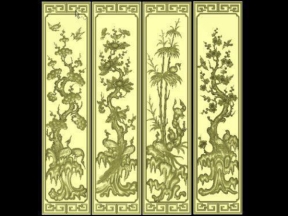 Download file Mẫu tranh tứ quý cnc