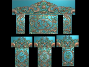 Download File thiết kế mẫu Bộ Bàn Ghế Chương Rồng Vách Tủa Tứ Linh Long Lân Quy Phụng cnc gỗ bản đẹp