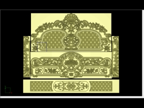 Download File thiết kế mẫu Bộ Đầu Giường Thanh Hoa Lá Tây cnc gỗ bản đẹp