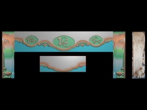 Download File thiết kế mẫu Bộ Sập Thờ Yếm Chữ Phúc Lộc Thọ Kèm Chân cnc gỗ bản đẹp