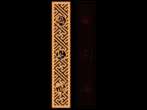 Download File thiết kế mẫu Cắt 2D khung Vách Ngăn Chữ Vạn Phúc Lộc Thọ 2 cnc gỗ bản đẹp