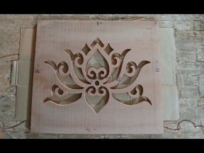 Download File thiết kế mẫu Cắt 2D Vách Ngăn Hoa Sen cnc gỗ bản đẹp