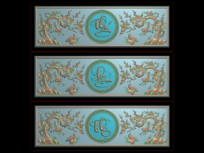 Mẫu cửa chính tranh chữ Phúc Lộc Thọ mai chim