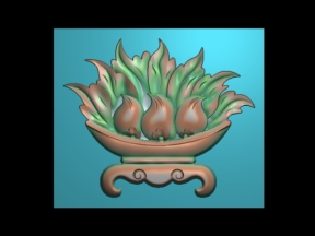 Download File thiết kế mẫu Mâm Quả 3 Trái Đào cnc gỗ bản đẹp