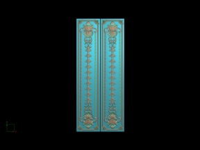 Download File thiết kế mẫu Ốp Cột Cửa Hoa Lá Tây cnc gỗ bản đẹp