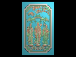 Download File thiết kế mẫu Trám Tủ Thờ Tam Đa Phúc Lộc Thọ cnc gỗ bản đẹp