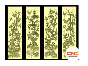 Download file Tứ quý cnc jdp đẹp mắt