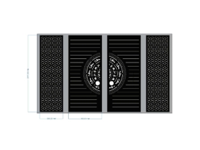 Download mẫu mẫu cổng 4 cánh trống đồng bông tuyết cnc dxf