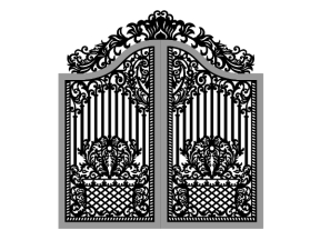 Download model cổng 2 cánh cnc dxf