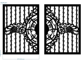 Download model cổng 2 cánh cnc dxf đẹp mắt