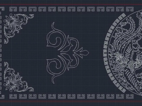 Download model cổng 2 cánh phượng cnc dxf đẹp