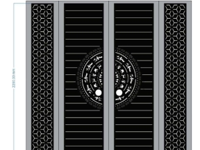 Download model cổng 2 cánh trống đồng bông tuyết dxf cnc