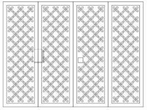 Download model cổng 4 cánh cnc đơn giản đẹp mắt