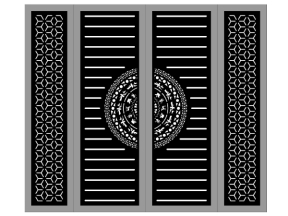 Download model cổng 4 cánh trống đồng cnc dxf