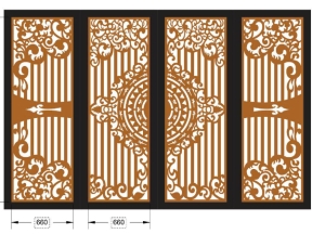 Download model cổng 4 cánh trống đồng cnc dxf đẹp mắt