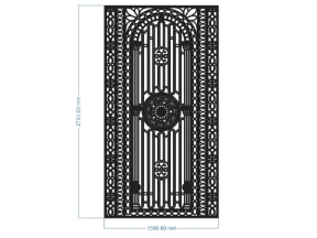 Download model cổng hoa văn vòm trống đồng giữa cnc dxf