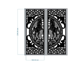 Download model cổng ngựa 2 cánh cnc dxf đẹp mắt
