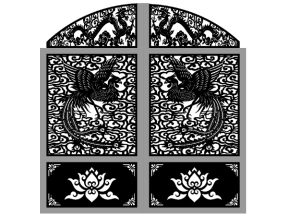 Download model cổng rồng phượng cnc dxf đẹp mắt