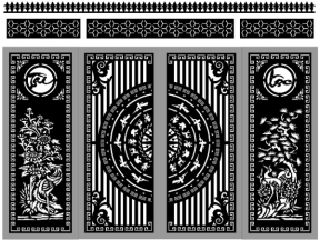 Download model cổng tài lộc trống đồng cnc dxf