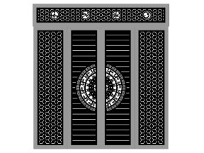 Download model cổng trống đồng bông tuyết dxf đẹp