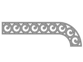 Download model diềm mái kính cnc dxf