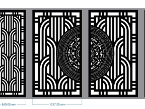 Download model dxf cnc cổng 4 cánh đẹp mắt nhất