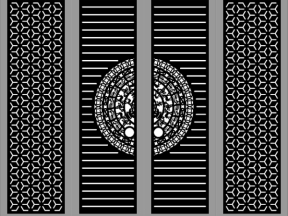 Download model thiết kế cổng 4 cánh dxf