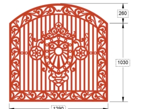 Download thiết kế cnc hàng rào vòm cong đẹp