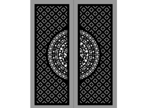 Dựng model cnc cổng 2 cánh dxf