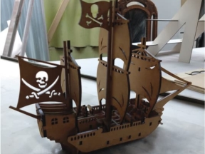 File 2d cắt mô hình thuyền cướp biển