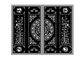 File 2d cnc cổng 4 cánh trúc vạn sự như ý