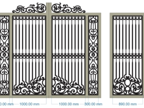 File 2D cnc cổng chính, phụ đẹp