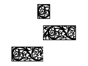 File 3 kích thước lan can lá tây cnc