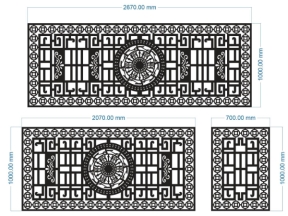 File 3 thiết kế lan can trống đồng kết hợp viền đồng tiền cnc