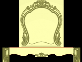 File 3d cnc khung gương bàn trang điểm
