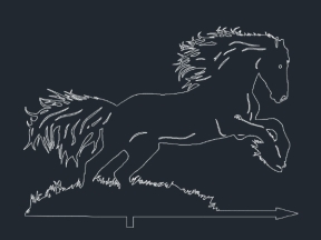 File autocad mẫu thiết kế con ngựa cắt CNC 2D