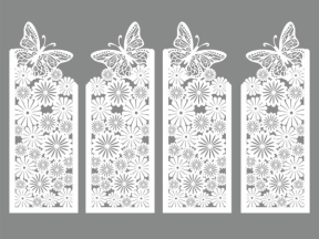 File Autocad và corel tổng hợp mẫu thiết kế cổng các loại hoa bướm đẹp