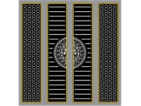 File bản vẽ cnc cổng 4 cánh trống đồng bông tuyết