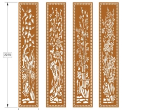 File bản vẽ cổng 4 cánh tứ quý tứ quý cnc