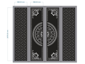 File cad cnc cổng 4 cánh 2d