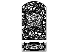 File cad cnc cổng sen cá chép 1 cánh