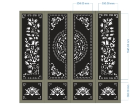 File cad cnc cổng trống đồng trúc