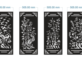 File cad cnc hàng rào tùng cúc trúc mai